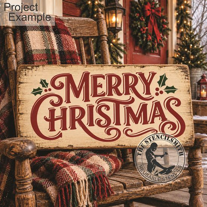 10799 Merry Christmas Stencil