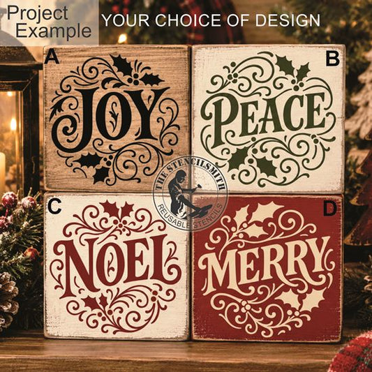 10805 Decorative Christmas Mini Stencils