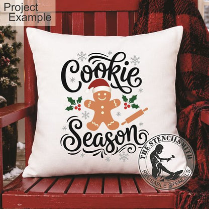 10708 Cookie Season Gingerbread Stencil - The Stencilsmith