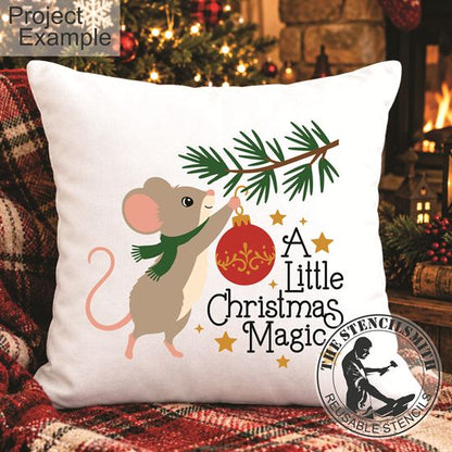 10811 A Little Christmas Magic Mouse Stencil
