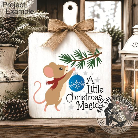 10811 A Little Christmas Magic Mouse Stencil