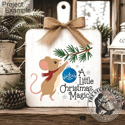 10811 A Little Christmas Magic Mouse Stencil