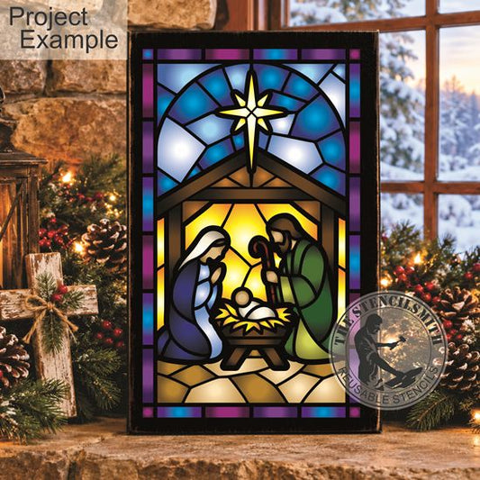 10812 Nativity Stained Glass Stencil