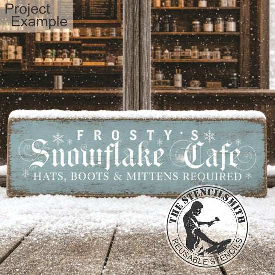 10819 Frosty's Snowflake Cafe Stencil