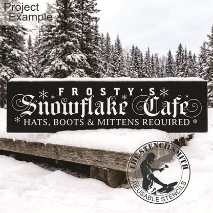 10819 Frosty's Snowflake Cafe Stencil