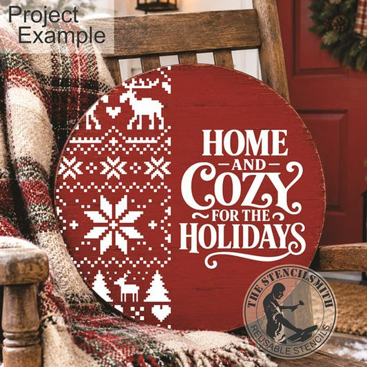 10820 Home And Cozy For The Holidays Sweater Stencil