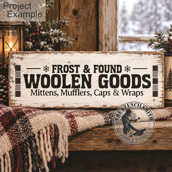 10824 Frost & Found Woolen Goods Stencil - The Stencilsmith