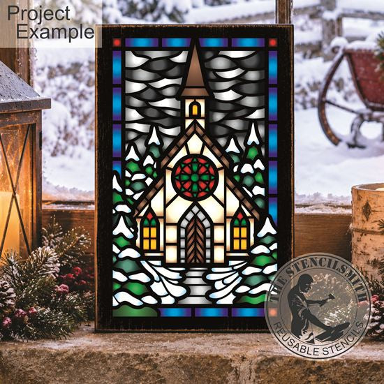 10831 Church Stained Glass Stencil - The Stencilsmith