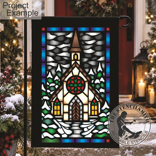 10831 Church Stained Glass Stencil - The Stencilsmith