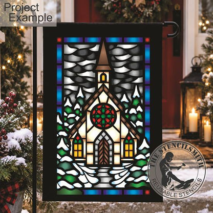 10831 Church Stained Glass Stencil - The Stencilsmith