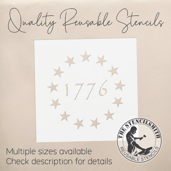 1645 - Betsy Ross 1776 Flag Stars stencil - The Stencilsmith