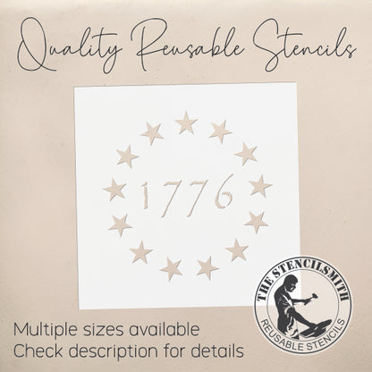 1645 - Betsy Ross 1776 Flag Stars stencil - The Stencilsmith