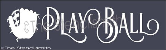 CLEARANCE #2555 Play Ball Stencil - M - 10mil white mylar