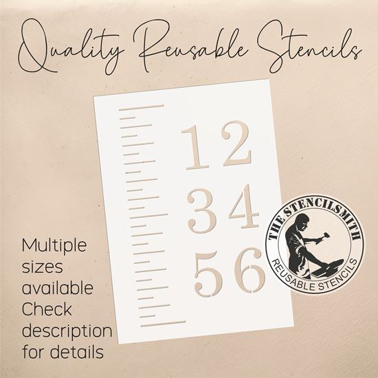 3302 - Ruler Growth Chart stencil - The Stencilsmith