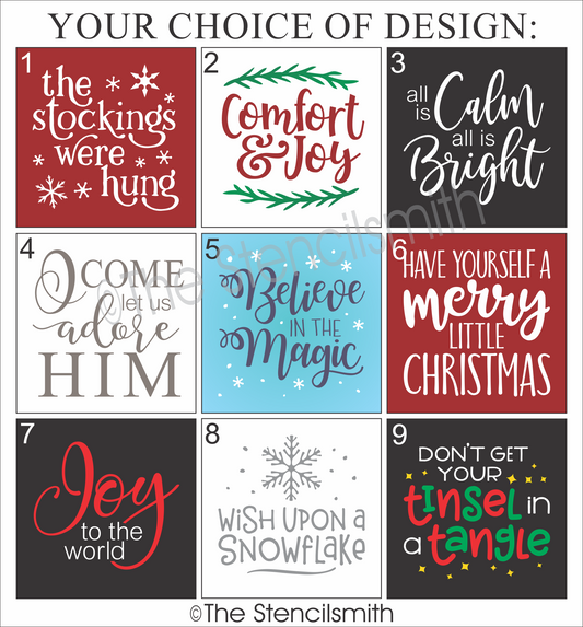 4728 Christmas Minis Stencils - The Stencilsmith