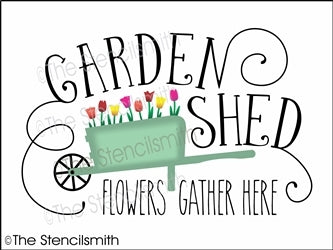 CLEARANCE #5920 Garden Shed Stencil - M - 10mil white mylar