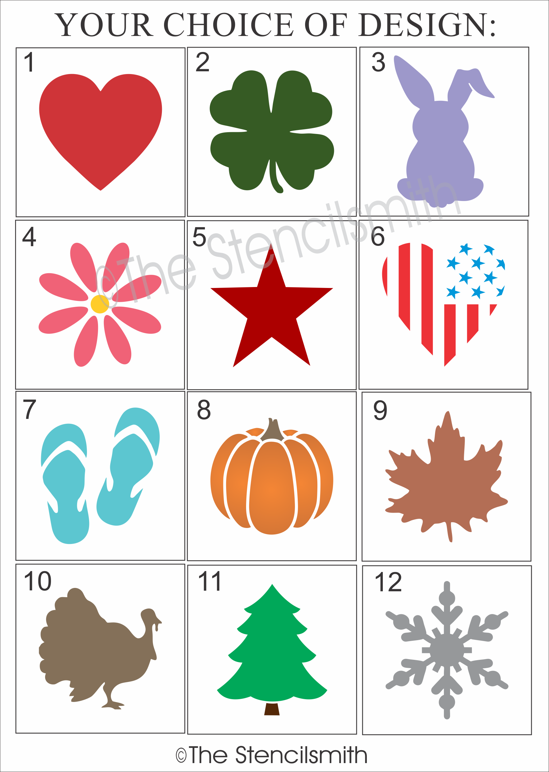 6123 Swap Out Seasonal Graphics Stencils - The Stencilsmith