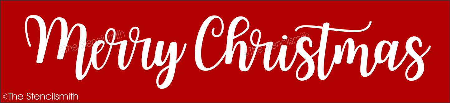 CLEARANCE #7044 - Merry Christmas Stencil - L - 10mil white mylar