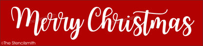 CLEARANCE #7044 - Merry Christmas Stencil - L - 10mil white mylar