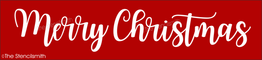CLEARANCE #7044 - Merry Christmas Stencil - L - 10mil white mylar