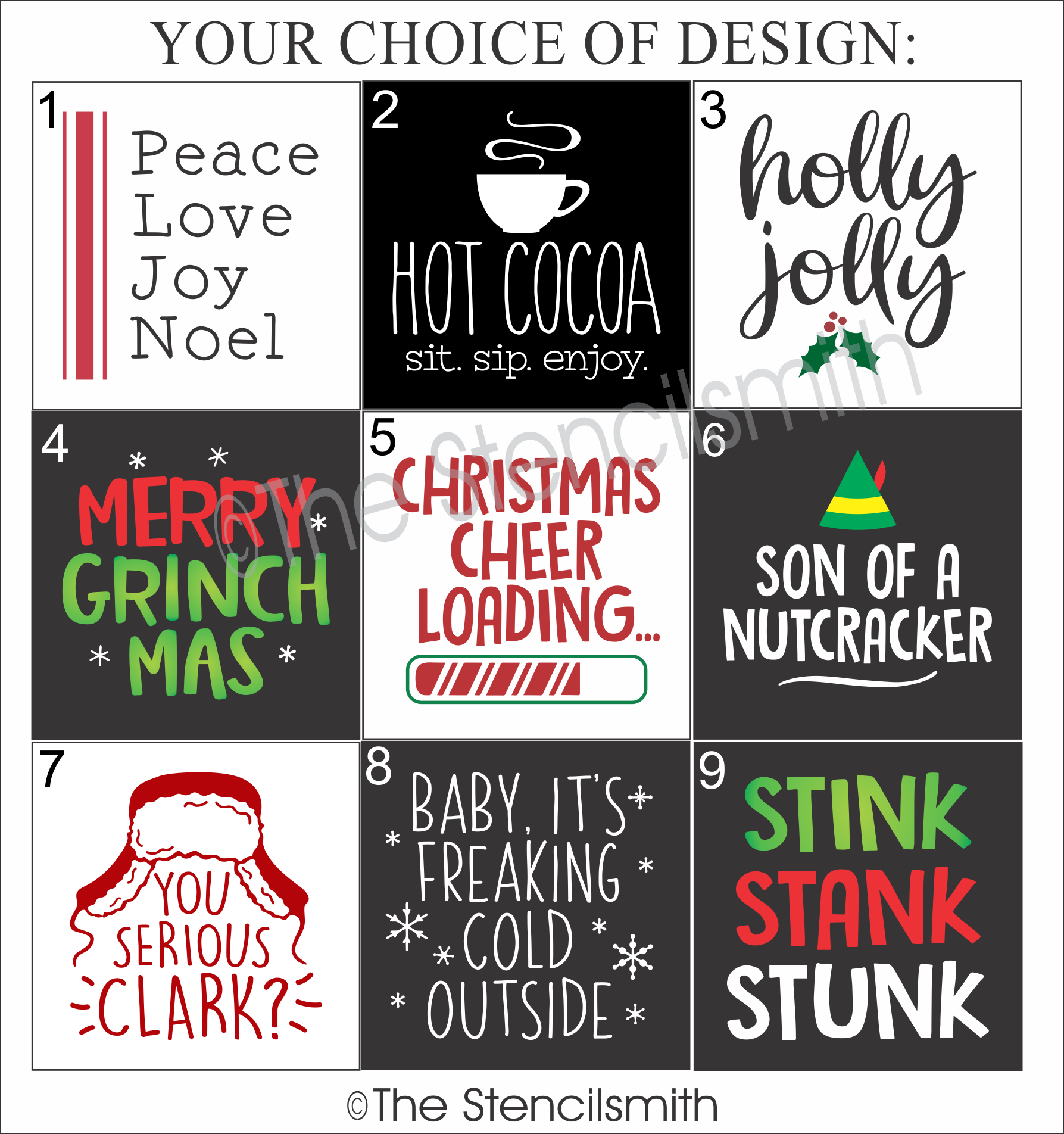 7131 Christmas Minis Stencils - The Stencilsmith