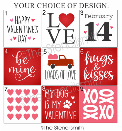 7234 Valentine Minis Stencils