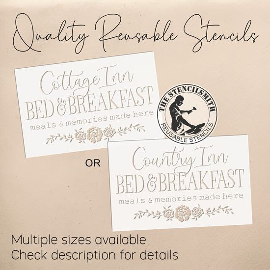 7358 - Bed & Breakfast stencil - The Stencilsmith