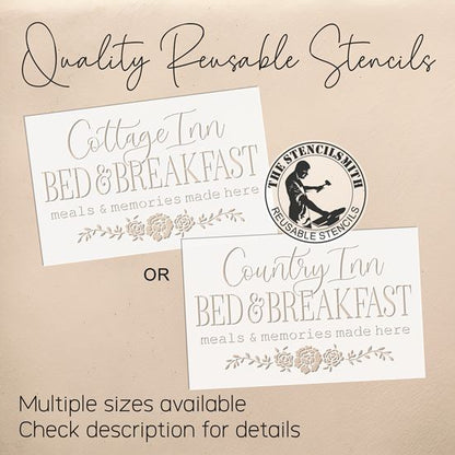 7358 - Bed & Breakfast stencil - The Stencilsmith