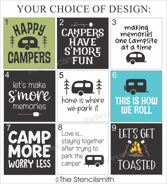 7616 - camping minis stencils - The Stencilsmith