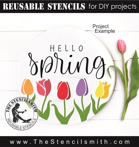8017 - hello spring - The Stencilsmith