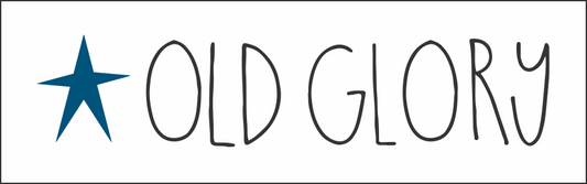 CLEARANCE #8235 Old Glory Stencil - S - 10mil white mylar