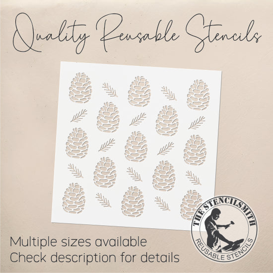 8593 Pine Cone Pattern Stencil
