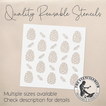 8593 Pine Cone Pattern Stencil