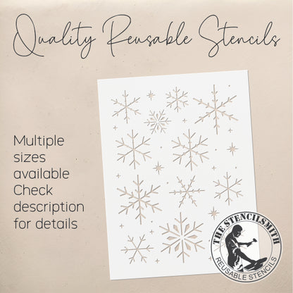 8607 Snowflakes Stencil
