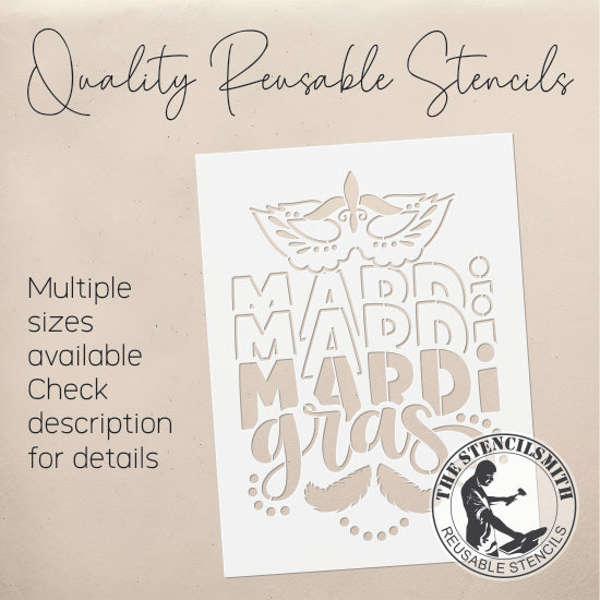 8639 Mardi Gras Stencil - The Stencilsmith
