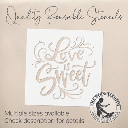 8658 Love Is Sweet Stencil - The Stencilsmith