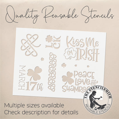 8668 St. Patrick's Collection Sheet Stencil - The Stencilsmith