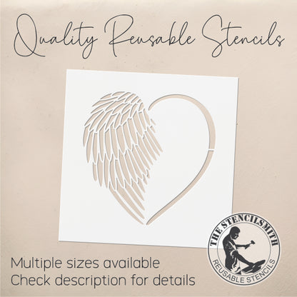 8675 Heart Wings Stencil