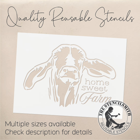 8677 Home Sweet Farm Brahman Cow Stencil