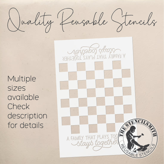 8679 A Family That Plays Together Game Board Stencil