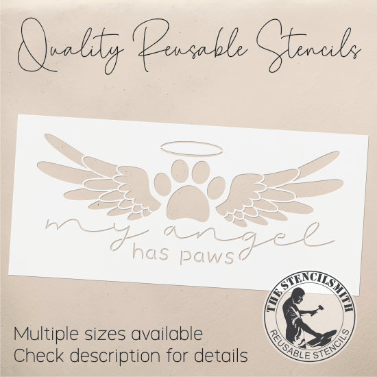 8682 My Angel Has Paws Stencil