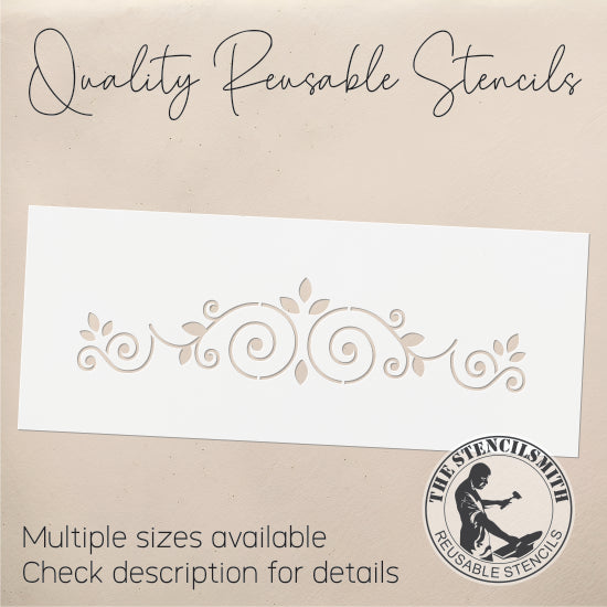 8686 Scroll Border Stencil - The Stencilsmith