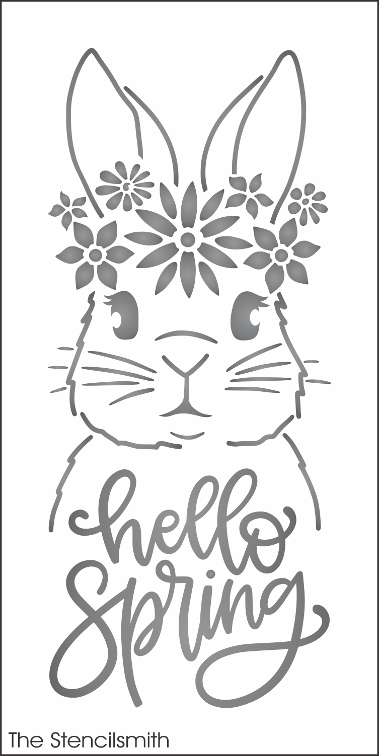 8693 Hello Spring Bunny Stencil - The Stencilsmith