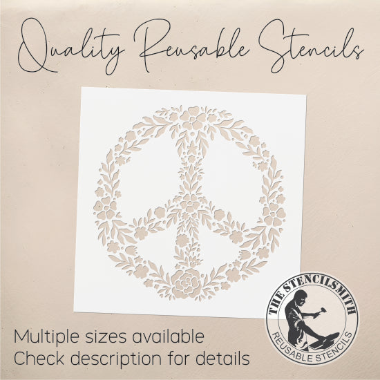 8695 Peace Wreath Stencil