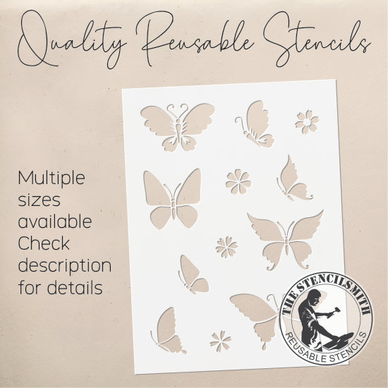 8714 Butterflies Stencil - The Stencilsmith