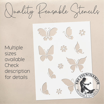 8714 Butterflies Stencil - The Stencilsmith
