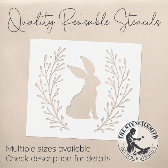 8715 Bunny Wreath Stencil - The Stencilsmith