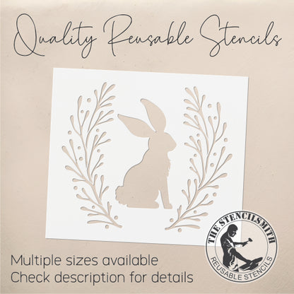 8715 Bunny Wreath Stencil - The Stencilsmith