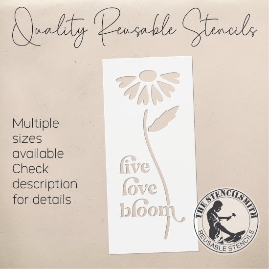 8718 Live Love Bloom Stencil