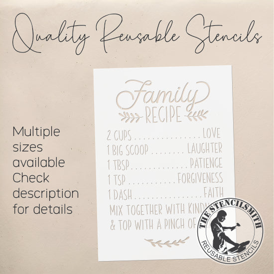 8725 Family Recipe Stencil - The Stencilsmith